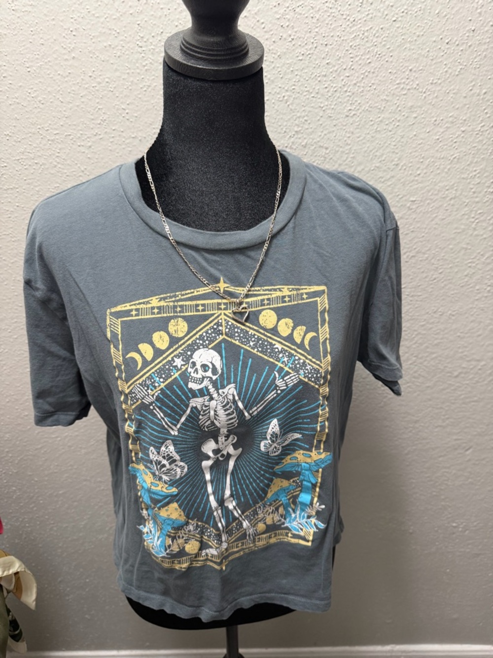 Pretty Rebellious Slate Gray Tee with White Logo